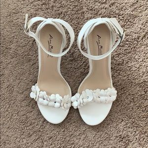 Anne Michelle white high heeled sandal.